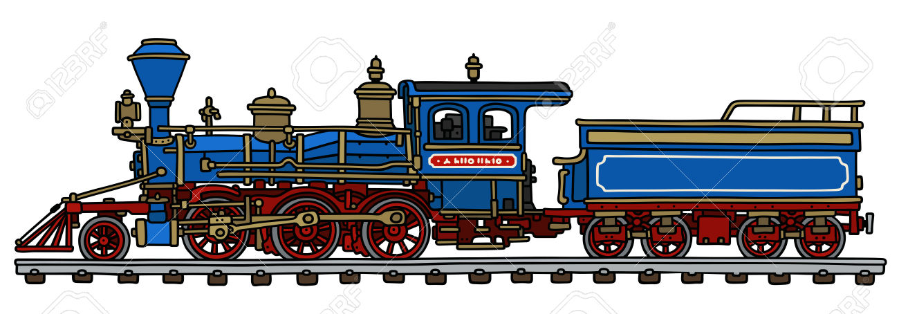 1300x454 Drawn Railroad Locomotive