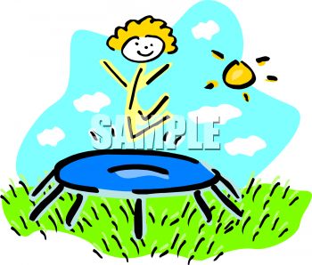 350x298 Stick Figure Jumping On A Trampoline