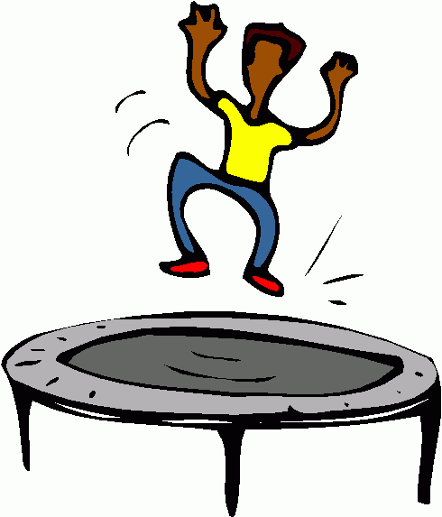 490x573 A Jump On Trampoline Clipart