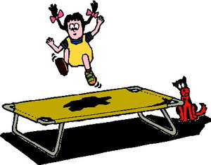 300x234 Trampoline Springen Cliparts Animaatjes.nl