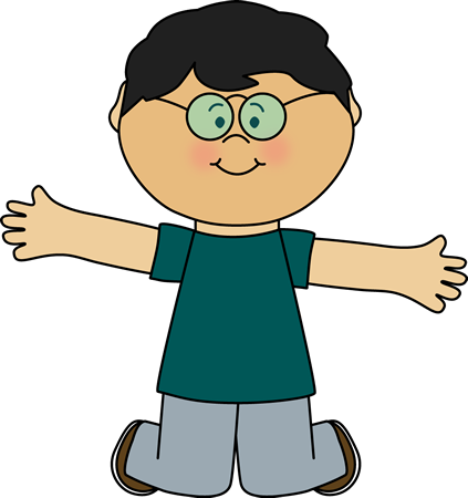 423x450 Boy Jumping Clipart