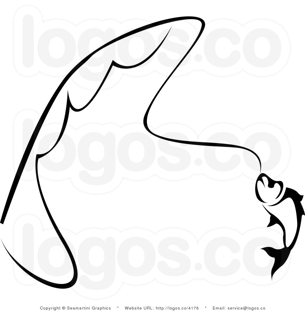 1024x1044 Fish On A Line Clipart