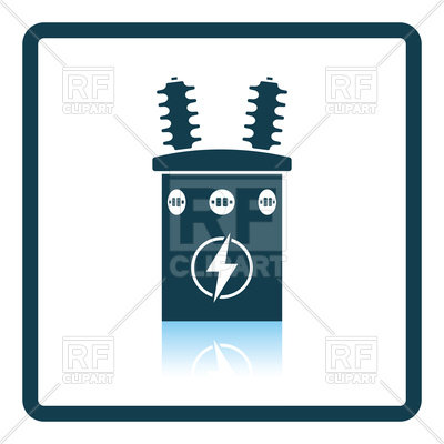 400x400 Electric Transformer Icon Royalty Free Vector Clip Art Image