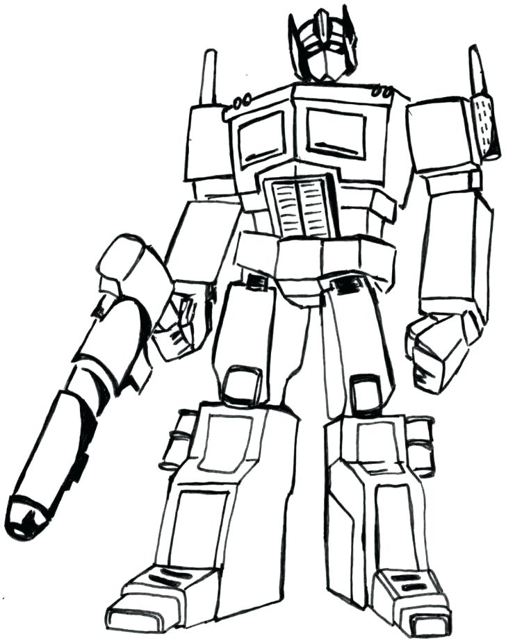 728x926 Transformer Coloring Pages Optimus Prime