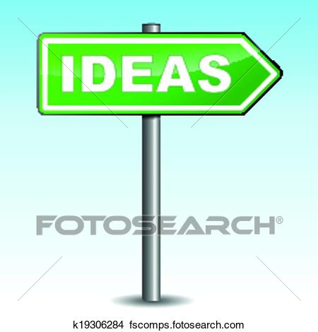 450x470 Clipart Of Ideas Arrow Sign K19306284