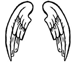 236x204 Simple Angel Wings Template Angel Wing Transparent Clip Art