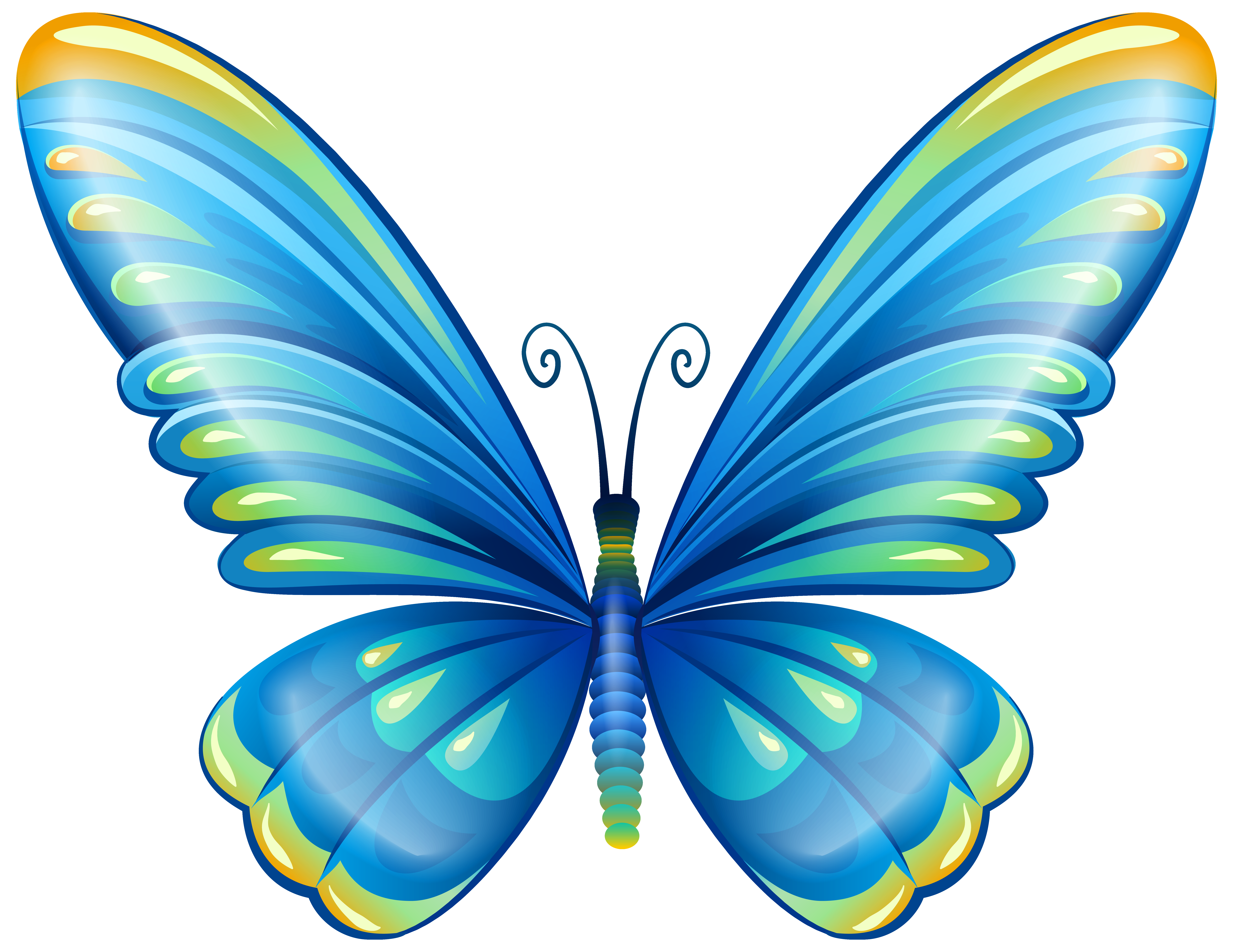 Blue Butterfly Png Clip Art Image Butterfly Png Transparent Png ...