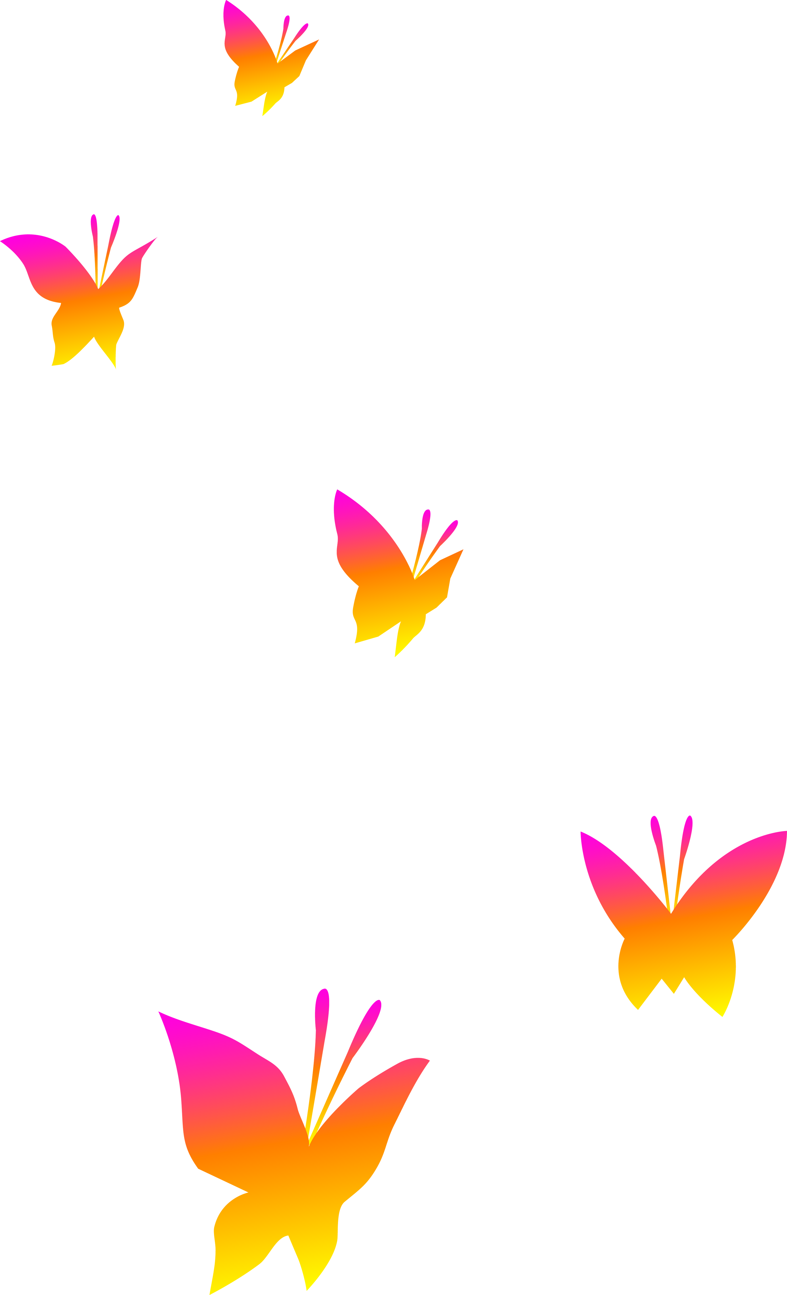 2736x4500 Pink Orange And Yellow Butterflies