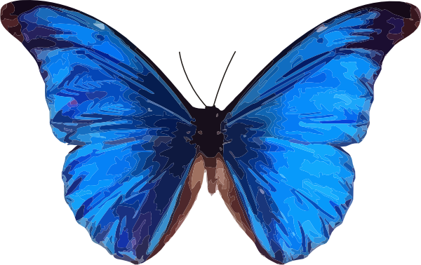 600x378 Blue Butterfly Clip Art