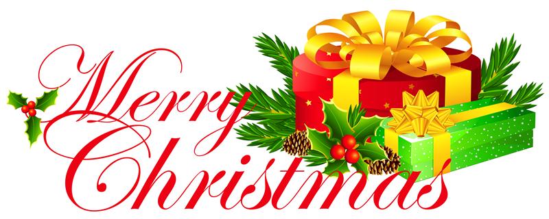 800x320 Transparent Merry Christmas Clipart
