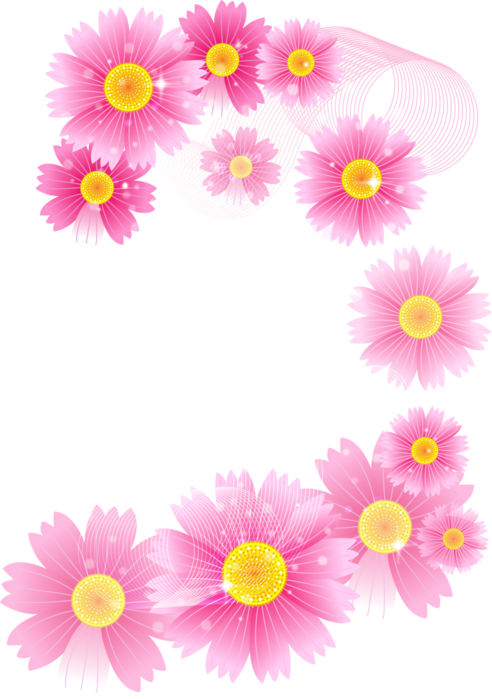 492x699 Pink Flower Clipart Transparent