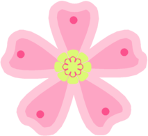 213x195 Pink Green Flower Clip Art