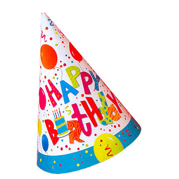 360x360 Happy Birthday Party Hat Clipart