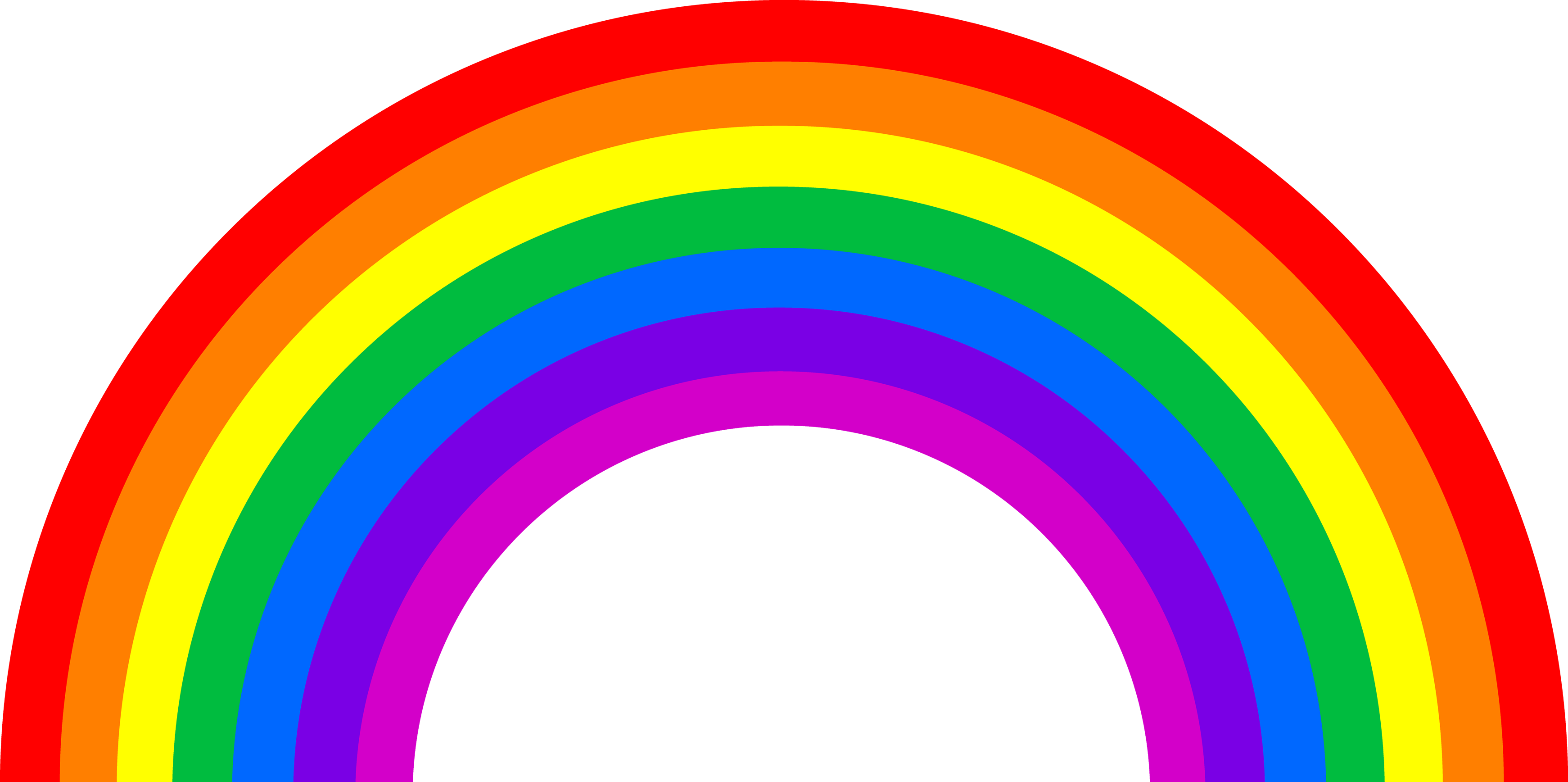 3483x1736 Rainbow Clipart Transparent Background
