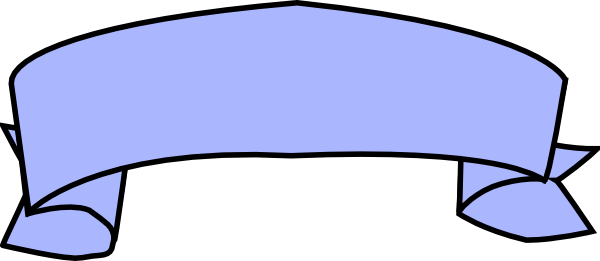 600x261 Powder Blue Ribbon Banner Clip Art