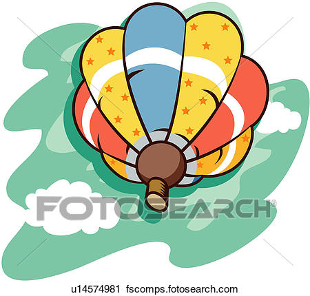 450x430 Clipart Of Clouds, Hot Air Balloon, Transportation, Transport, Sky