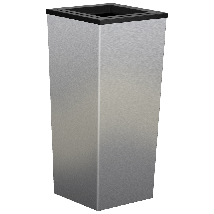 750x750 Metro Stainless Steel Square Trash Can 18 Gallon Trash Cans