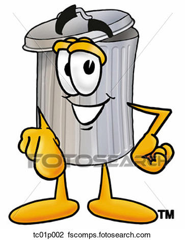 363x470 Clipart Of Trash Can Pointing