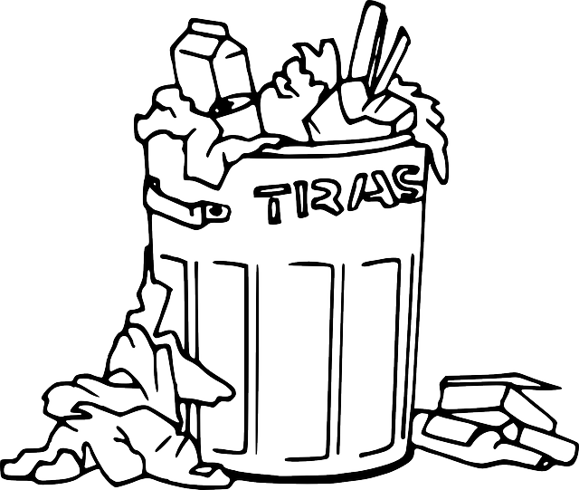 640x541 Trash Clipart Black And White
