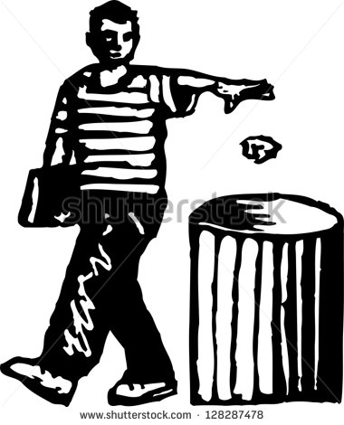 380x470 Throw Trash Away Clipart
