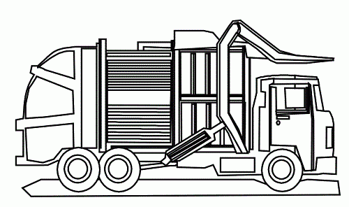500x296 Garbage Truck Coloring Page Holiday Coloring Online Garbage Truck