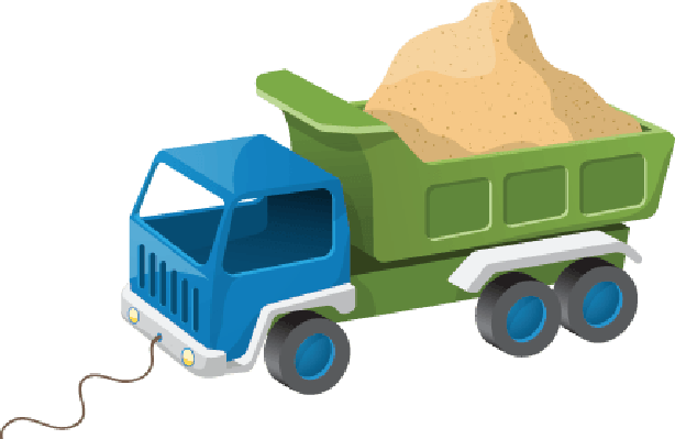 614x399 Colorful Dump Truck Toy With Sand Illustration Clipart Social