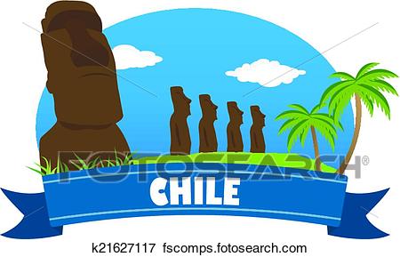 450x289 Clip Art Of Chile. Tourism And Travel K21627117