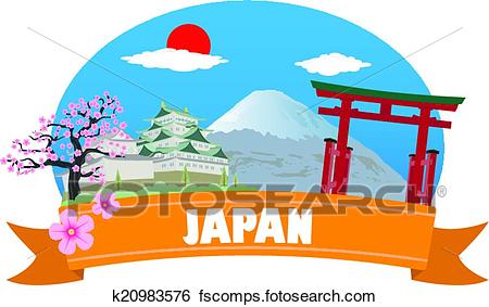 450x283 Clip Art Of Japan. Tourism And Travel K20983576