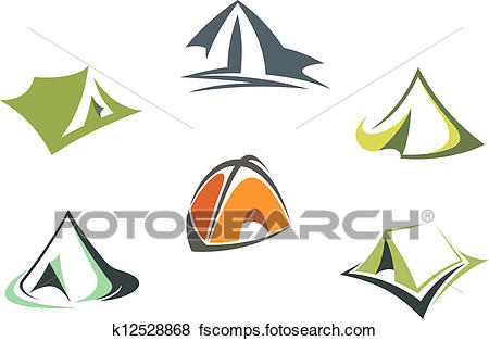 450x314 Clip Art Of Travel And Adventure Camp Tents K12528868