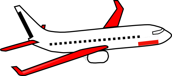 600x264 Free Airplane Travel Clipart Image