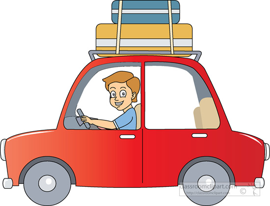550x419 Automobiles Clipart Travel By Car Suitcase On Roof Clipart
