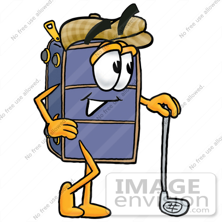 450x450 Clip Art Graphic Of A Suitcase Luggage Cartoon Character Leaning