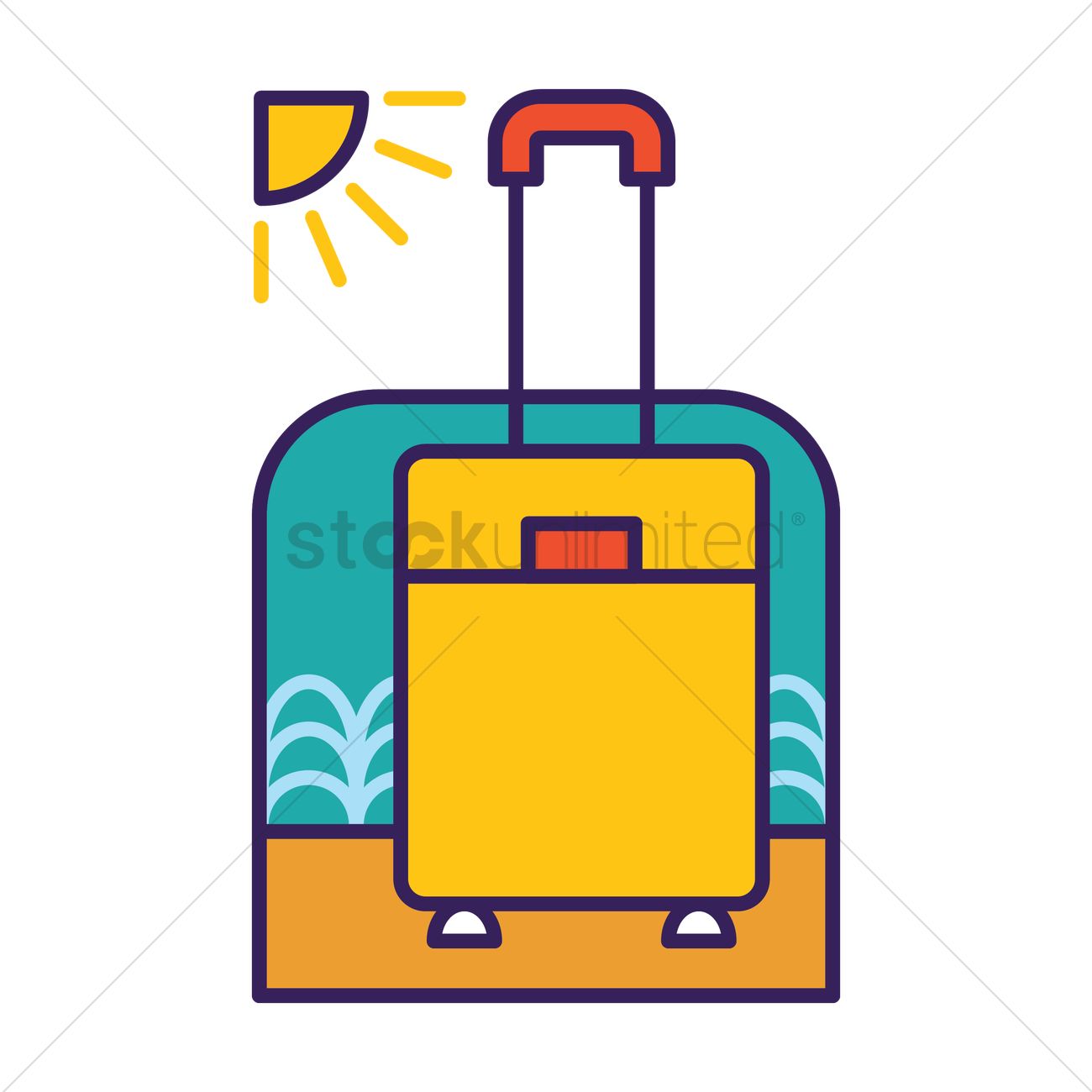 1300x1300 Free Travel Bag Vector Image