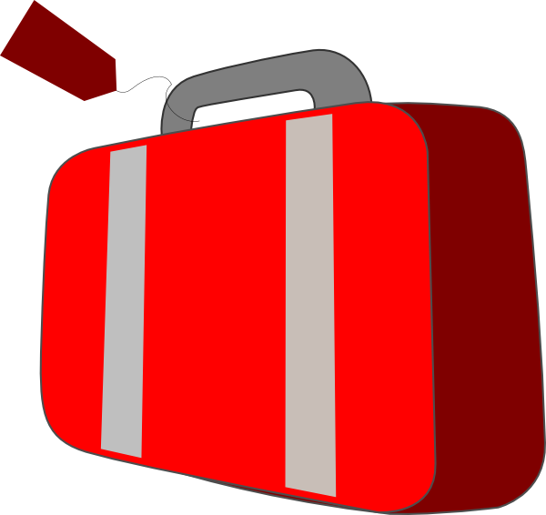 600x566 Red Suitcase Clip Art