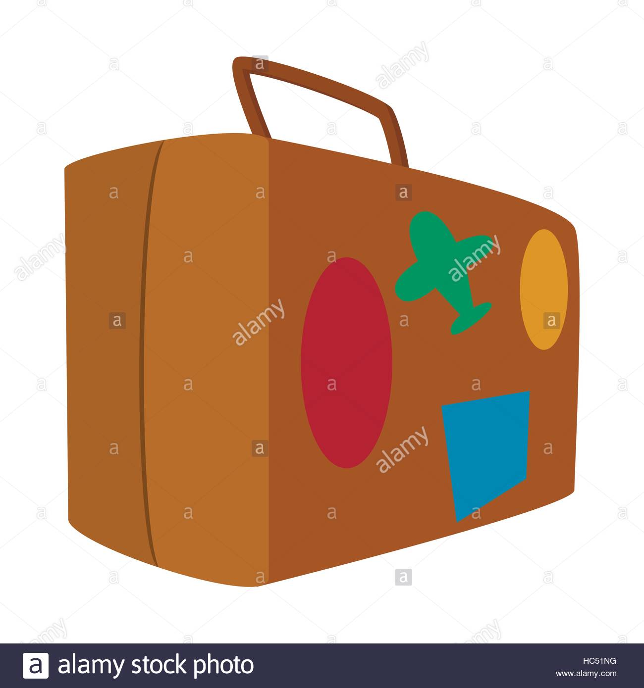 1300x1390 Brown Travel Suitcase Cartoon Icon Stock Vector Art Amp Illustration