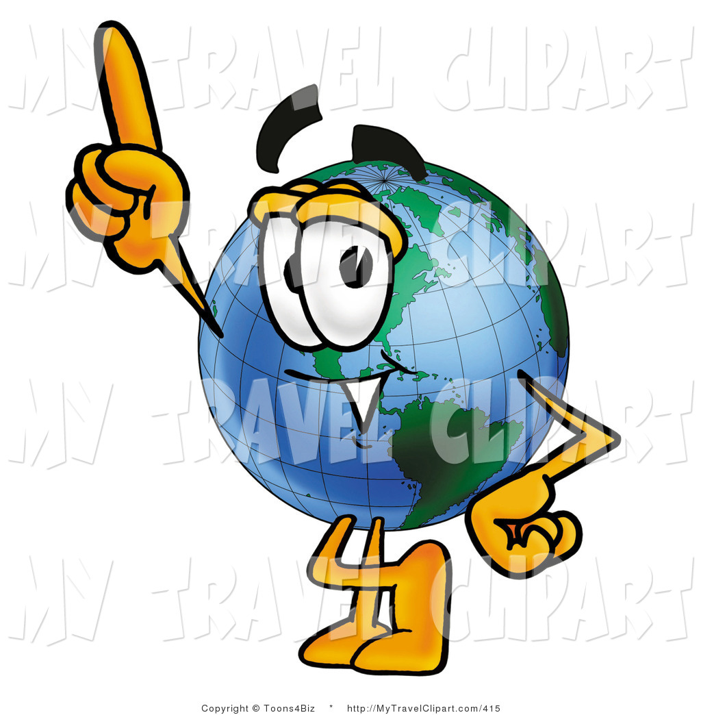 1024x1044 Clipart Of A World Earth Globe Mascot Cartoon Character Pointing