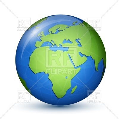 400x400 World Globe Map