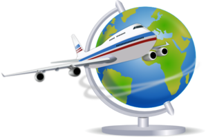 298x198 Airplane Travel Clipart