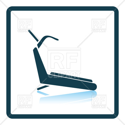 400x400 Shadow Reflection Design Of Treadmill Icon Royalty Free Vector