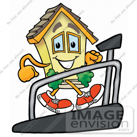 450x450 Clip Art Graphic Of A Yellow Residential House Cartoon Character