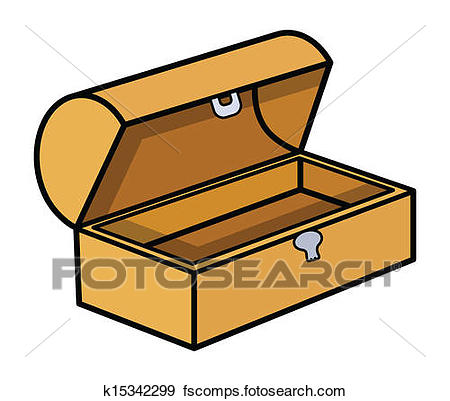 450x401 Clip Art Of Empty Treasure Box