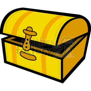 300x300 Royalty Free Gold Treasure Chest 146327 Vector Clip Art Image