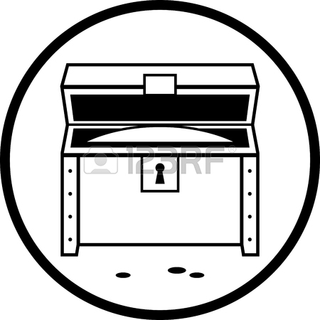 450x450 Treasure Chest Open Vector Icon Isolated Royalty Free Cliparts