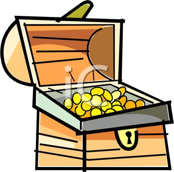 350x346 Picture Of A Treasure Chest Of Gold Coins In A Vector Clip Art