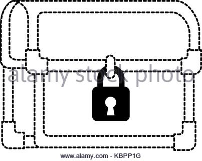 403x320 Treasure Chest Pixelated Icon Vector Illustration Design Stock