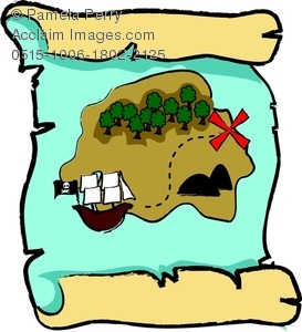 273x300 Art Image Of A Cartoon Pirate's Map