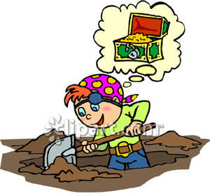 300x279 Buried Treasure Clip Art