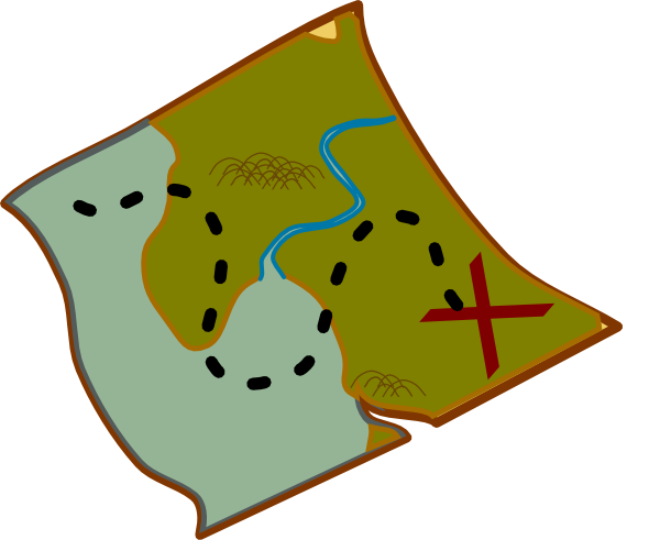 600x491 Treasure Map Clip Art