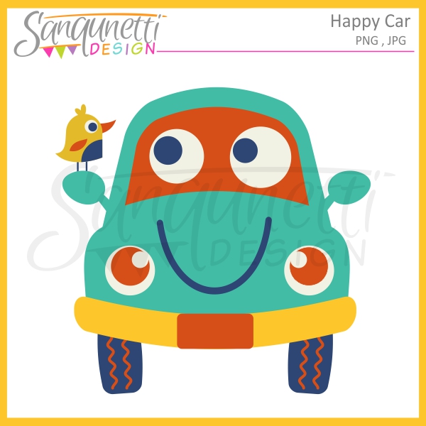 600x600 Happy Car Clipart