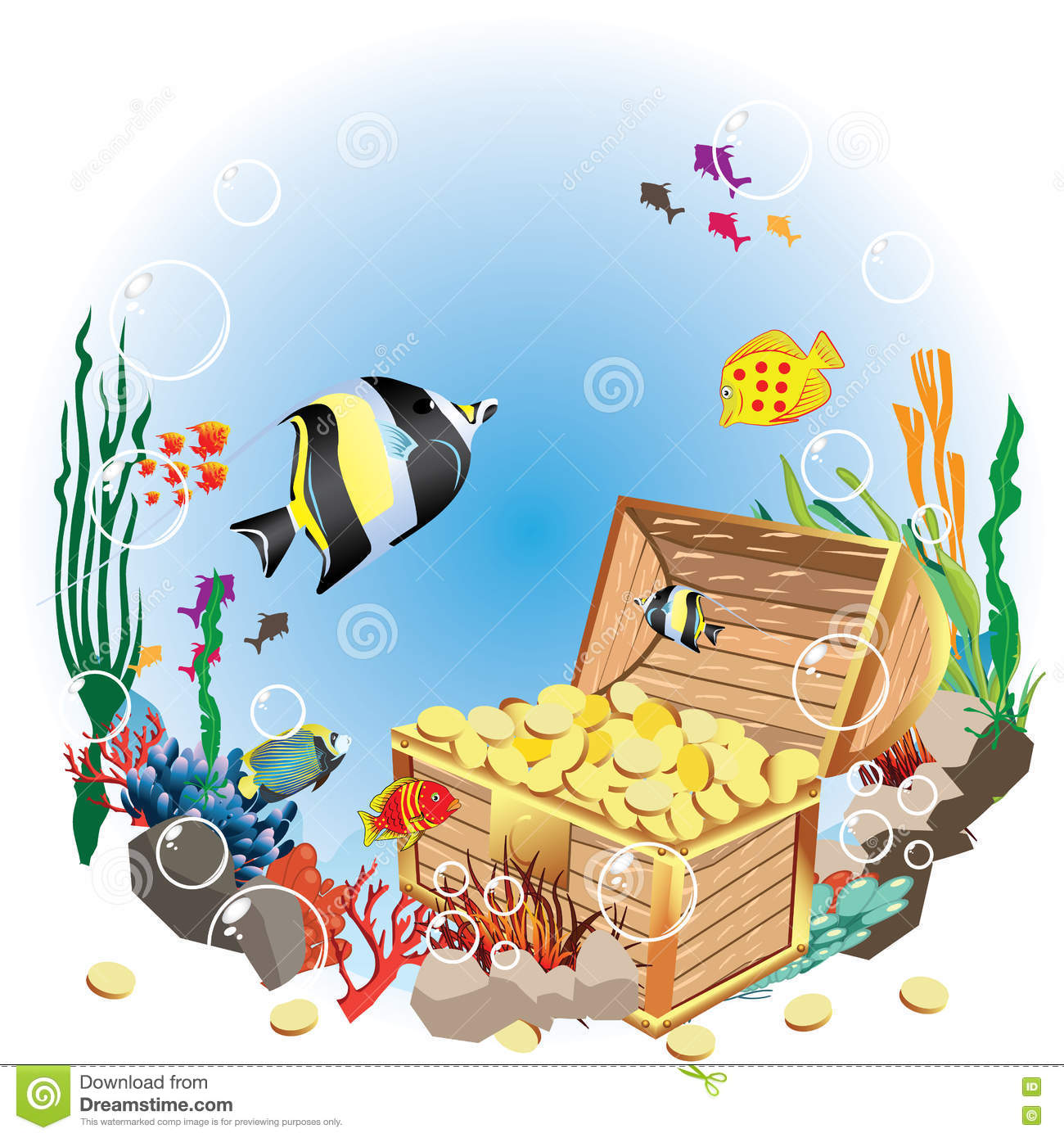 1300x1390 Aquarium Clipart Underwate Treasure